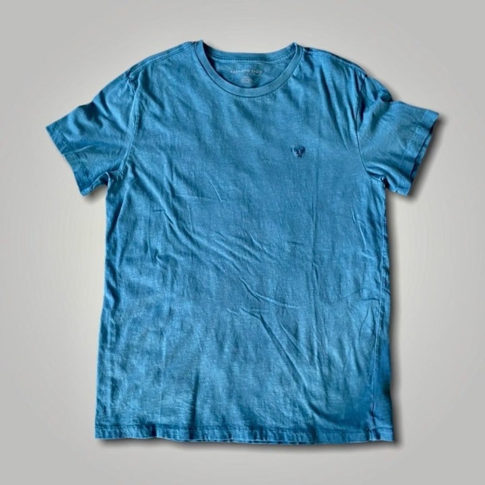 American Eagle Dark Teal T-Shirt - Large